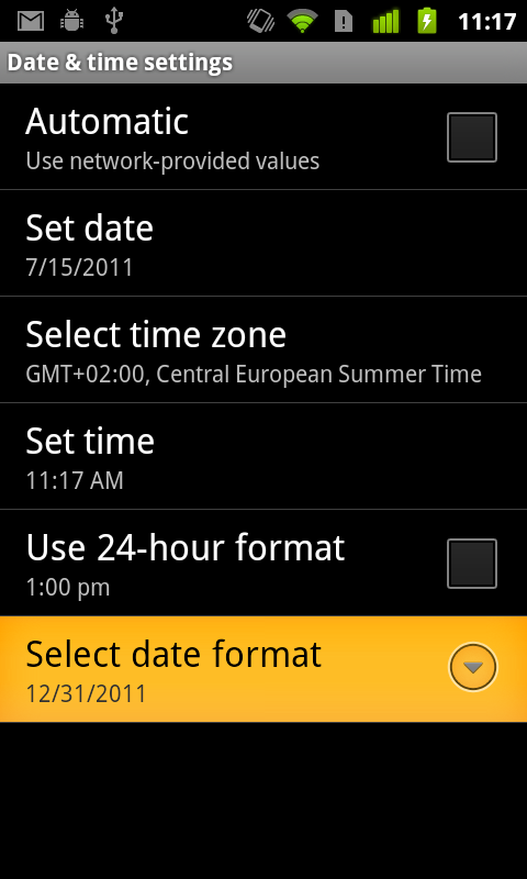 date app in android