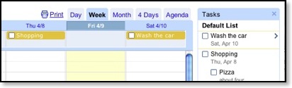 Your tasks in Google Calendar